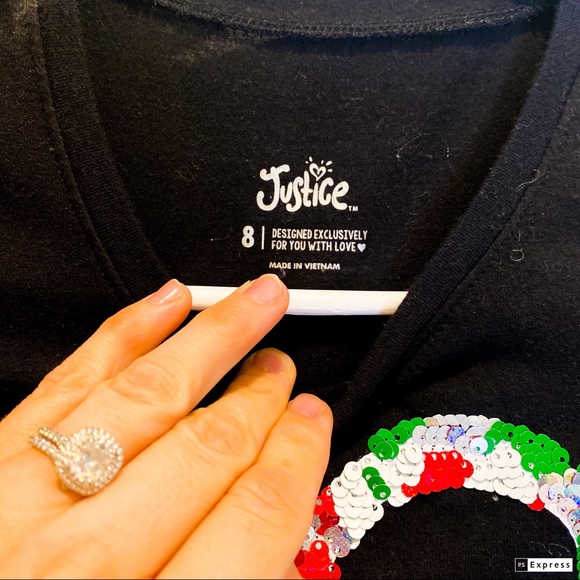 ⚡️Justice Size 8 Sweet Heart T- shirt - Picture 3 of 3